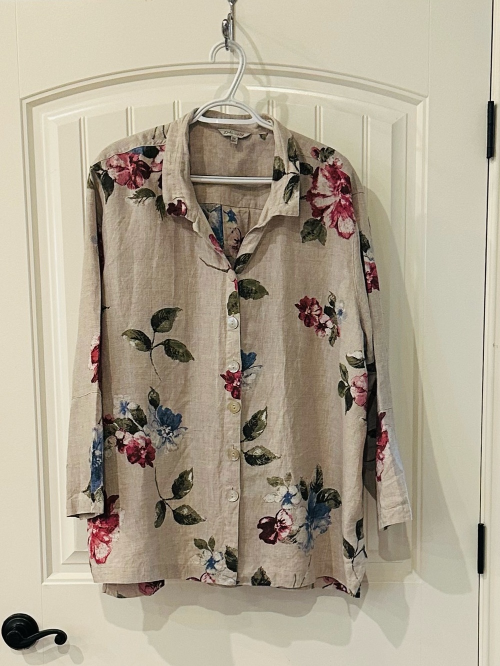 John Mark Plus Linen Top 2x NWOT